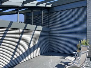 buitenjaloezieen, buitenjaloezieen eindhoven, livinglux, warema, buitenlamellen, buiten shutters, louvresysteem, livium, sunshield