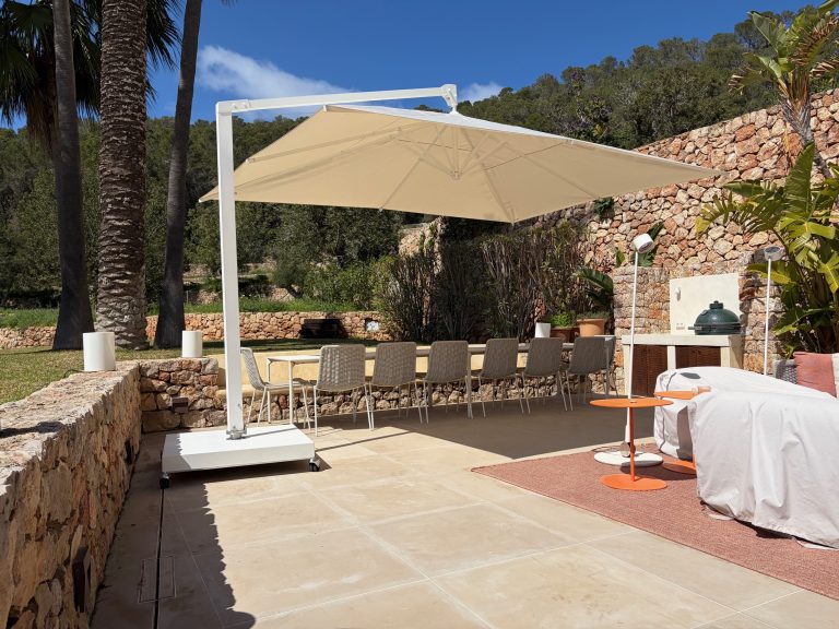 luxe parasol, parasol, caravita, warema, livinglux, lichte parasol