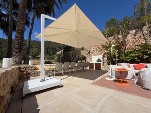 luxe parasol, parasol, caravita, warema, livinglux, lichte parasol
